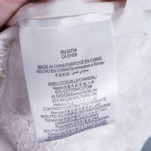 BCBGmaxazria Salina White Corset All Over Lace Bell Sleeve Mini Dress - Picture 9 of 12